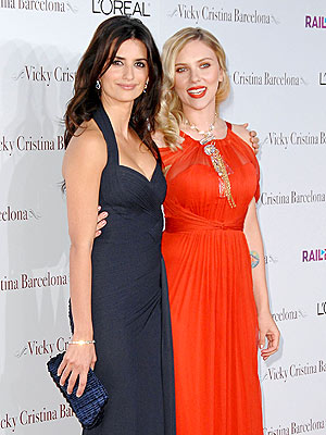 Scarlett Johansson and Penelope Cruz at the Vicky Cristina Barcelona 